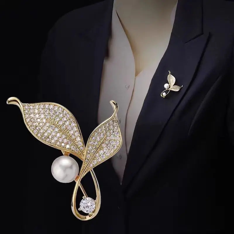 1PC New Tulip Flower Brooches for Women Elegant Design Sense Rose Clothing Accessories Pin Jewelry Luxury 2024 High Quality