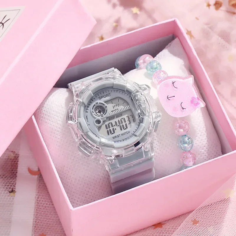 Children's Electronic Watch Teenage Couple Fashion And Sports Multifunctional Watch Electronic Watch Excluding bracelets