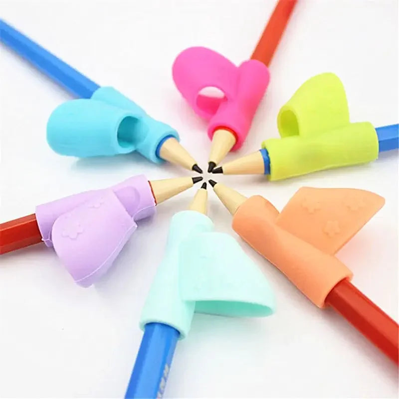 2pcs Kids Silicone Learning Writing Tool Pen Holder Writing Correction Device Toys Children Education Drawing Tool Toys Gift