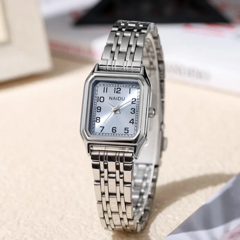 Famous Brand Watch for Women Fashion Roman Numeral Dial Quartz Watch Stainless Steel Strap Luxury Gift Wristwatch Dropshipping