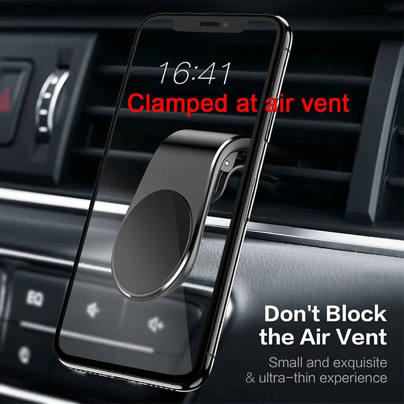 Metal Car Air Vent Magnetic 360° Rotatable Car Phone Holder Universal Mobile Phone Stand For IPhone 15 Samsung GPS Support Mount
