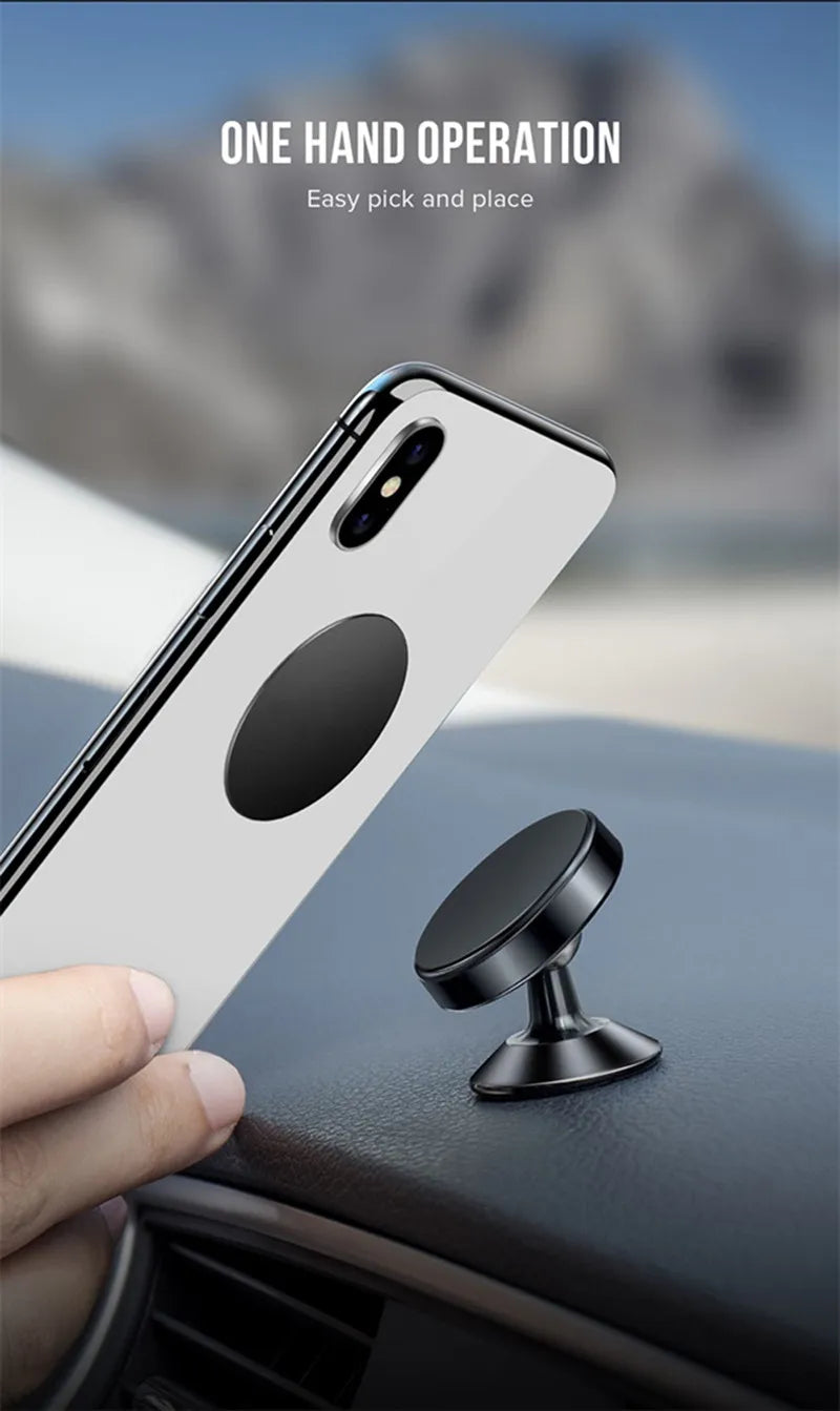 Metal Magnetic Car Phone Holder Mobile Cell Phone Holder Stand Magnet Mount Bracket In Car For iPhone 13 12 Samsung Redmi Xiaomi