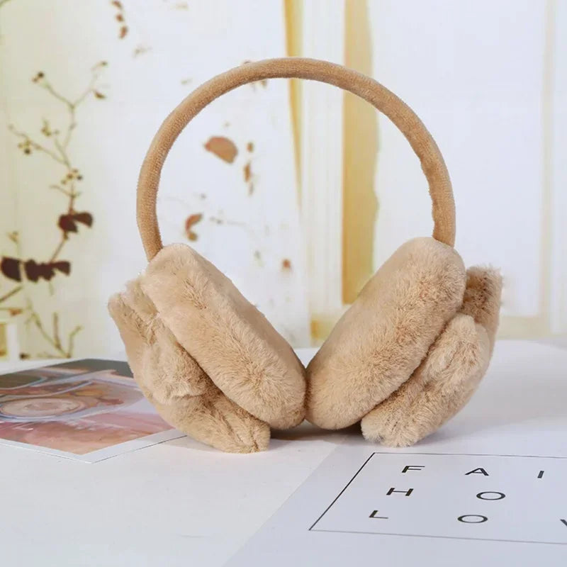 Winter Outdoor Star Smiley Face Plush Earmuffs Accessories Soft Thick Warm Ear Cover Solid Headphone Earlap for Boys Girls