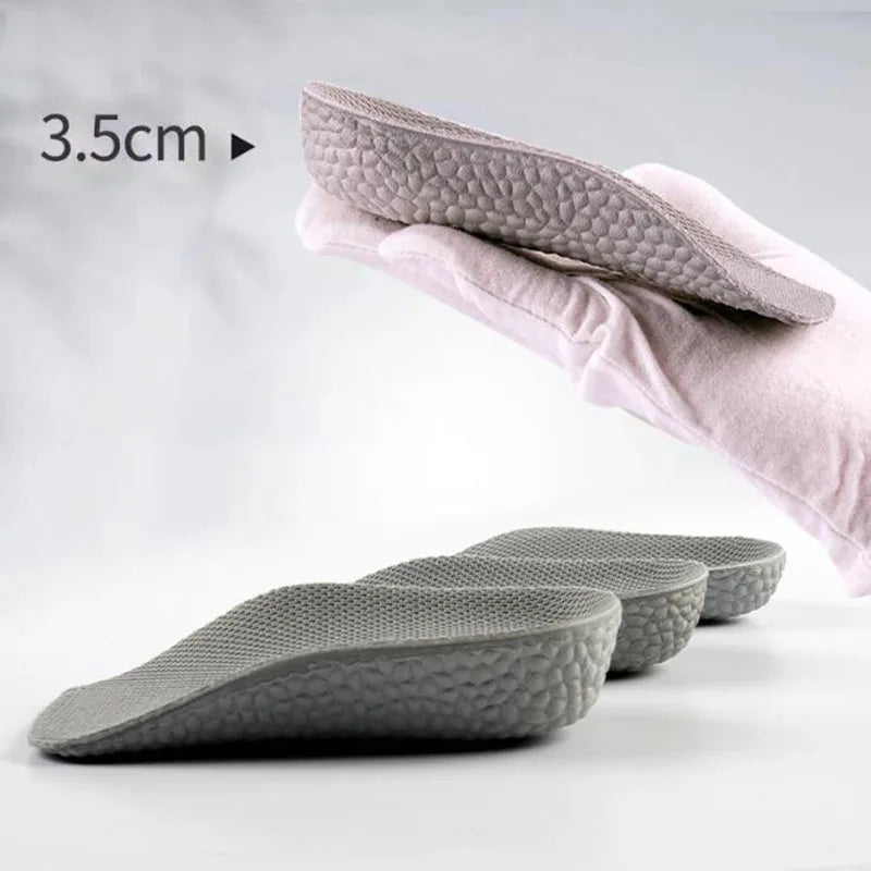 1.5-3.5CM Invisible Height Increasing Insole Orthopedic Arch Support Insole Soft Elastic Light Weight for Men Women Shoes Pads