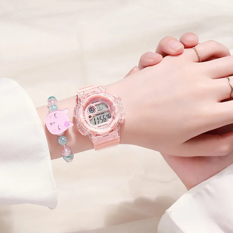 Children's Electronic Watch Teenage Couple Fashion And Sports Multifunctional Watch Electronic Watch Excluding bracelets