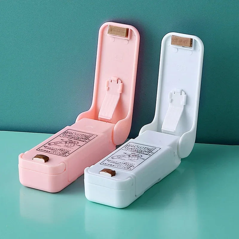 Portable Bag Heat Sealer Plastic Package Storage Bag Clip Mini Sealing Machine Handy Sticker Seal for Food Snack Kitchen Gadgets