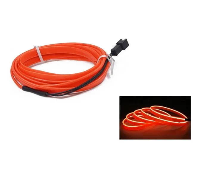 10M/1M/3M/5M Car Interior Led Decorative Lamp Wiring Neon Strip For Auto DIY Flexible Ambient Light USB Party Atmosphere Diode