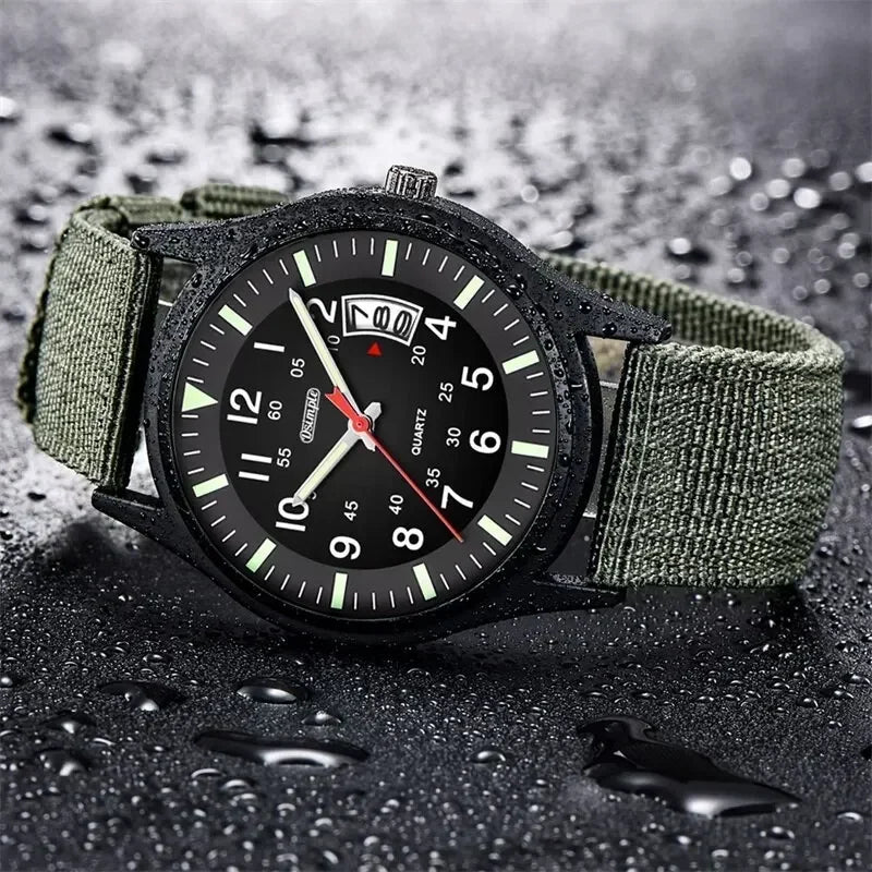 Fashion Mens Watch Nylon Watches Luxury Men Quartz Calendar Date Wristwatch Relogio Masculino Часы Мужские Reloj Hombre