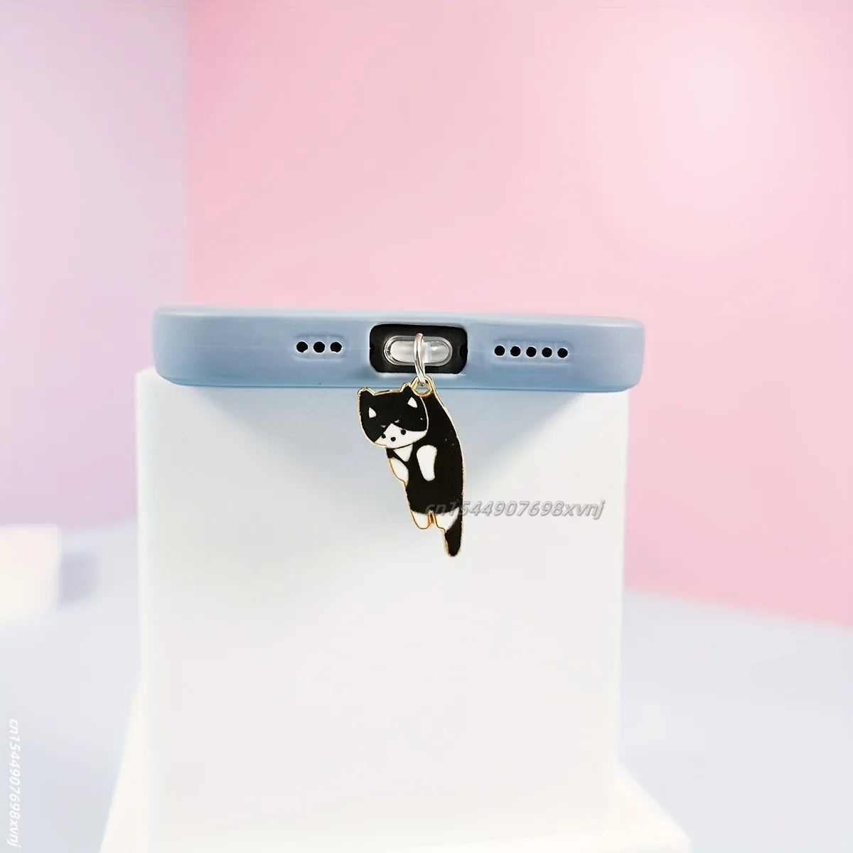 1pcs cat phone dust plug suitable for iPhone for Samsung Type-C interface dust plug phone suspension accessories cute cat