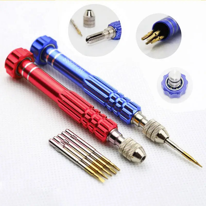 Metal 5 In 1 Screwdriver Screw Cell Repair Kit DIY Mobile Watch Phone Tool Torx Set Cellphone Watch Glasses Computer Repair Tool
