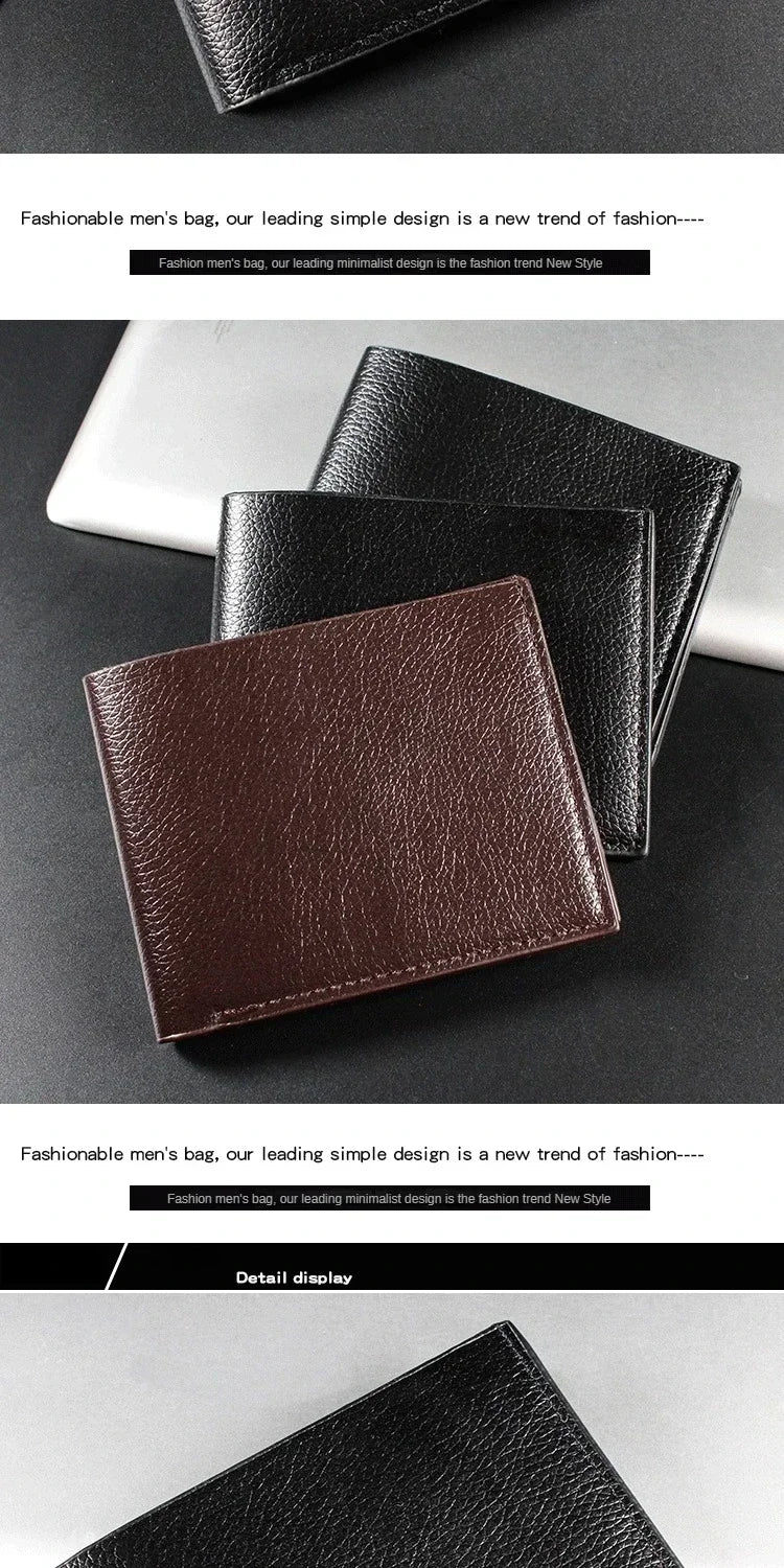 Men's Wallets Premium Product  for Man Short Black Walet Portefeuille Homme  Purse  Clutch Purse  Card Holder  Photo Holder