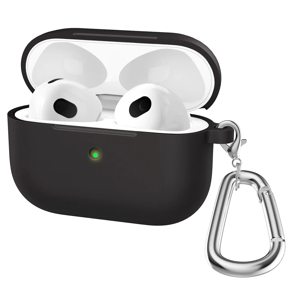 Origin Soft Silicone For Apple Airpods 3 Protective Case Bluetooth Wireless Earphones Cover Shell for Air Pods 3rd gen With Hook