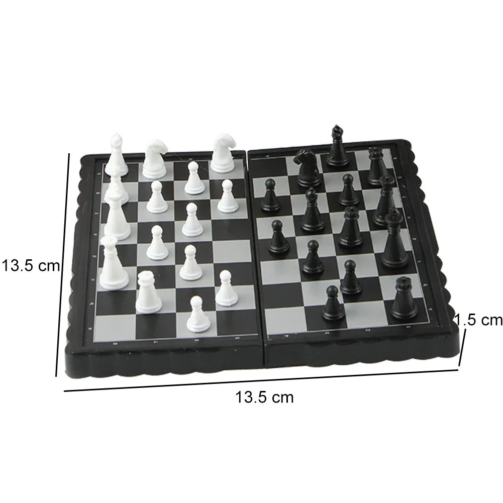 Mini Chess Board Magnetic Board Games Folding Flying Chess Portable Ludo Snakes and Ladders for Friend Children Gift Puzzle Game