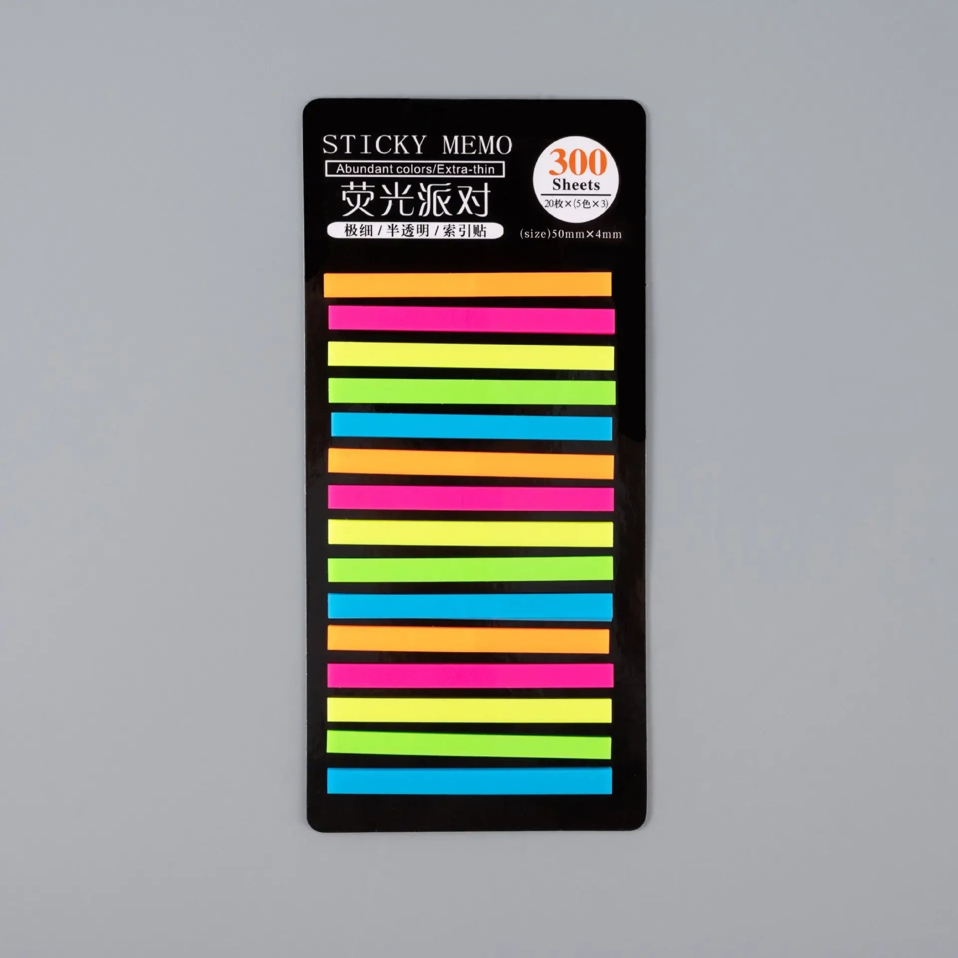 300 Sheets Colorful Practical Index Sticky Notes Thin Tags Memo Bookmark Stickers Label Office Students Book Reading Marking