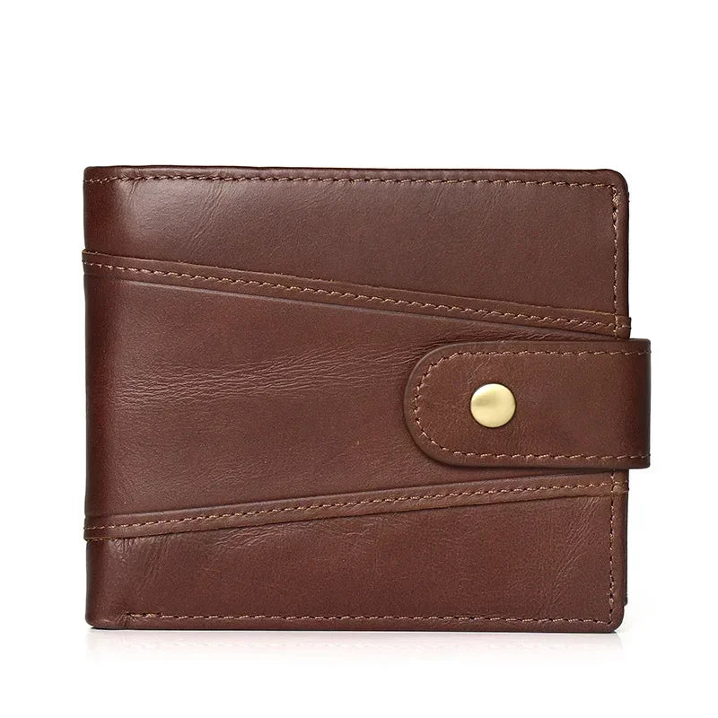 Classic Men's Genuine Leather Wallet Credit Card Holder RFID Coin Purse