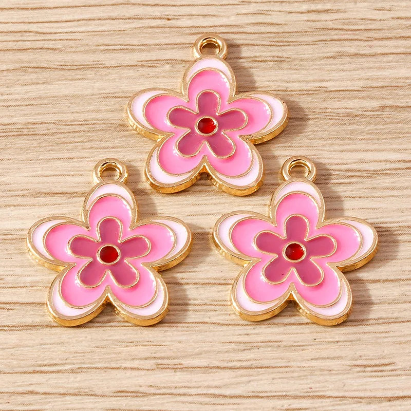 Pink flowers Phone Charging Port Anti-Dust Plug For Apple iPhone Samsung USB Type C Android Port Protector Lossproof Dustplugs