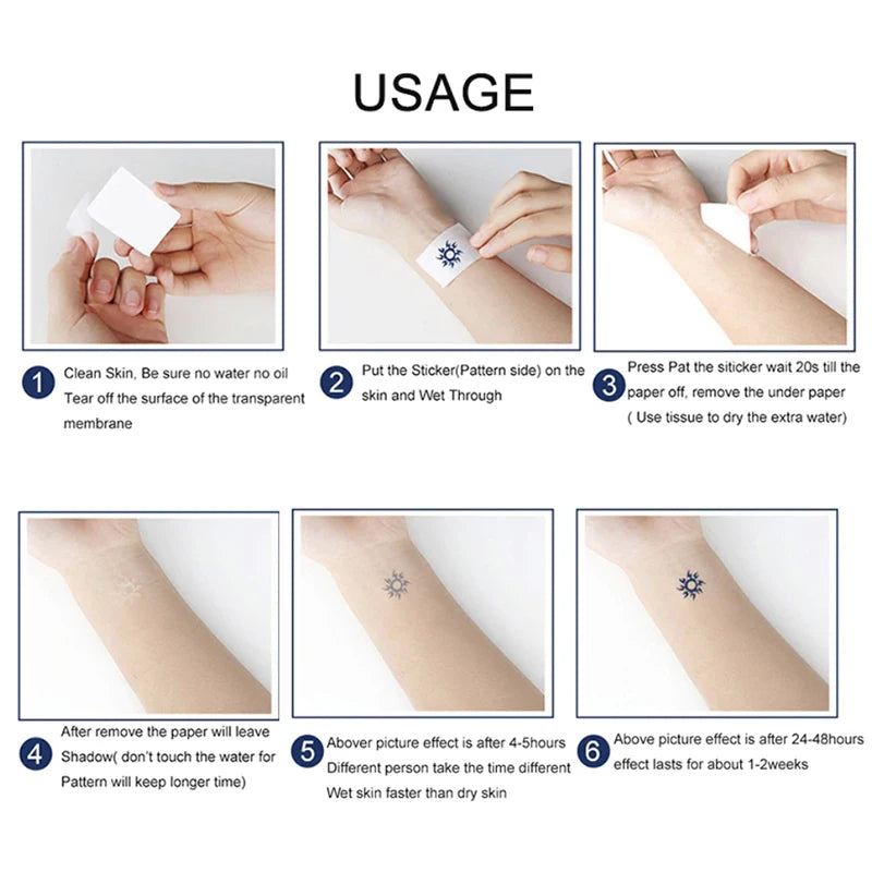 Long Lasting Temporary Tattoo Stickers Men Arm Sleeve Body Painting Juice Ink Fake Tattoo For Male Adult Semi Permanent Tattoos