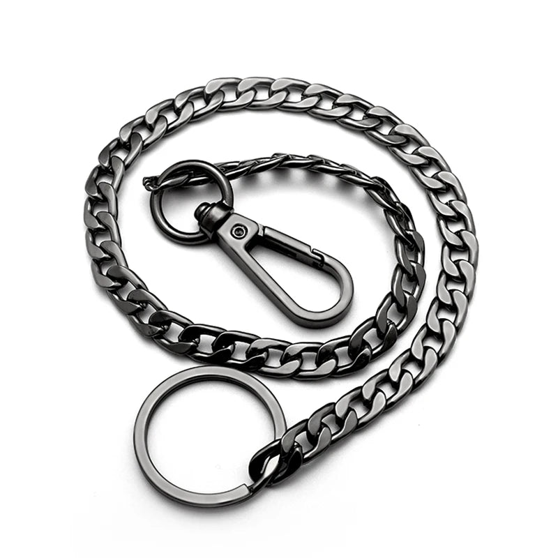Slim Heavy Waist Chain Men Skull Keychain Wallet Chain Gothic Biker Fashion Accessories