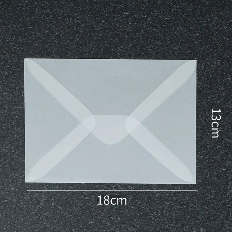 10pcs/lot Blank Translucent Envelope for Invitations Postcards European Giftbox Message Card Envelopes Wedding Business Letters