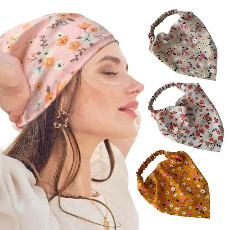Elastic Children Printed Headband Mother Aldult Hijab Floral Baby Bandanas Kids Headwear Hats Newborn Head Scarf Accessories
