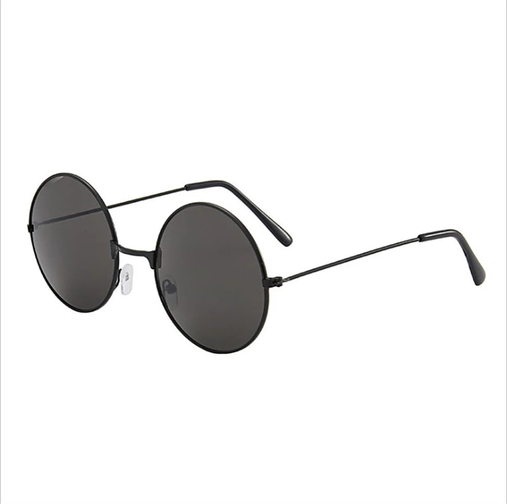 Retro Round Sunglasses For Men Women Metal Hippie Circle Eyeglasses Clear Lens Sun Glasses Goggles Wedding Photo Prop Eyewear