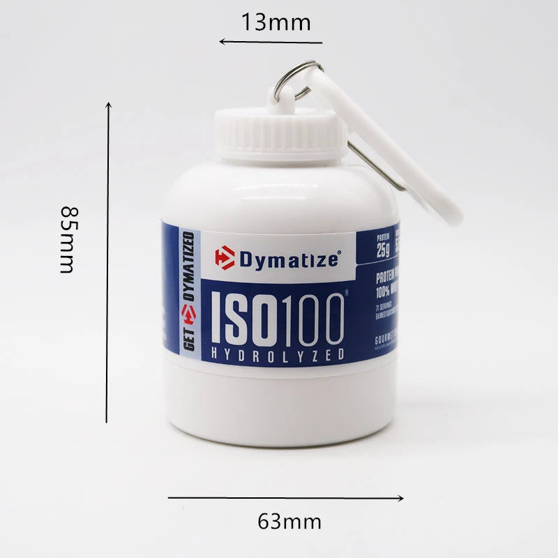 Portable Protein Powder Whey Bottle With Keychain Health Funnel Medicine Box Small Mini Cup Outdoor camping Container