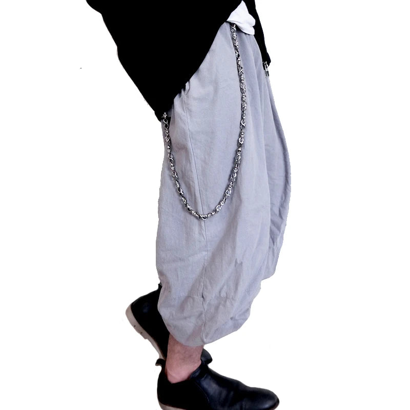 Slim Heavy Waist Chain Men Skull Keychain Wallet Chain Gothic Biker Fashion Accessories