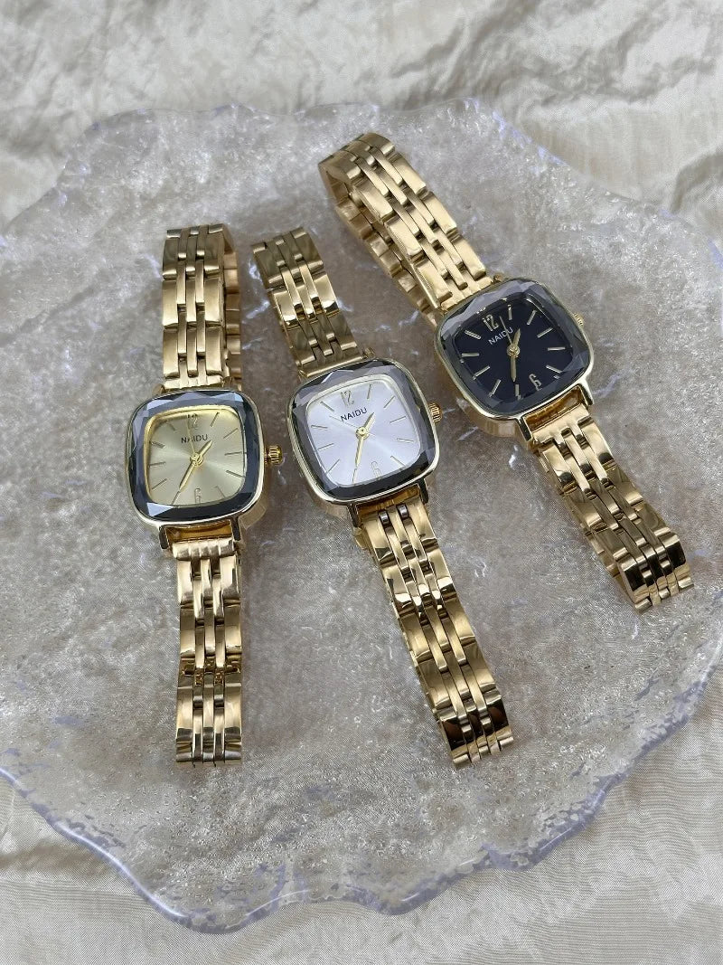 Brand Women Small Square Watch High-strength Diamond Glass Wristwatch Fashion Luxury Gift Ladies Quartz Watch Dropshipping