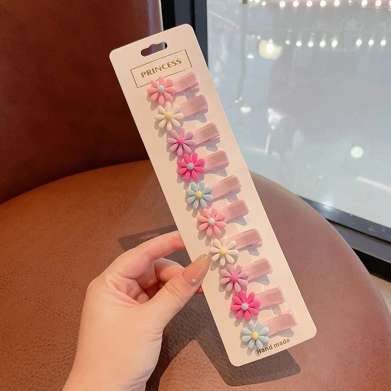 10 PCS Children Hairpin Fruit Hair Clips Baby Side Bangs Clip for Kawaii Girls Headdress Hair Accessories Baby Bows 2023 New