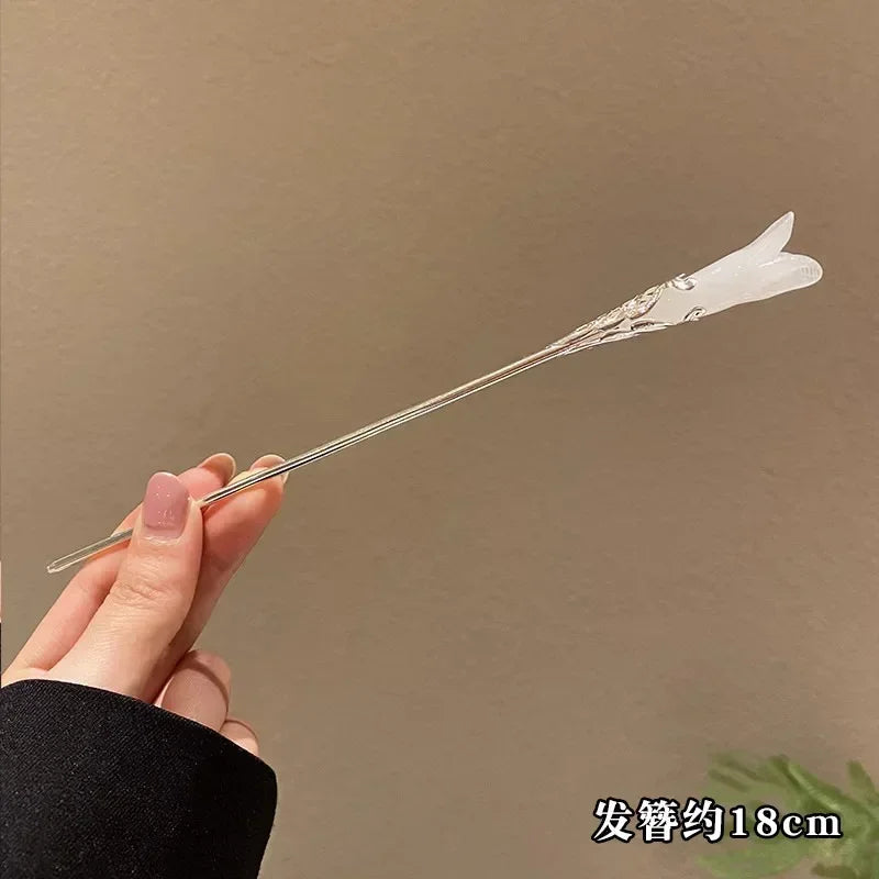 Classic Chinese Hair Stick Pins for Women Butterfly Flower Star Fresh Handmade Hairpins Charm Jewelry Accessories Hair Ornaments