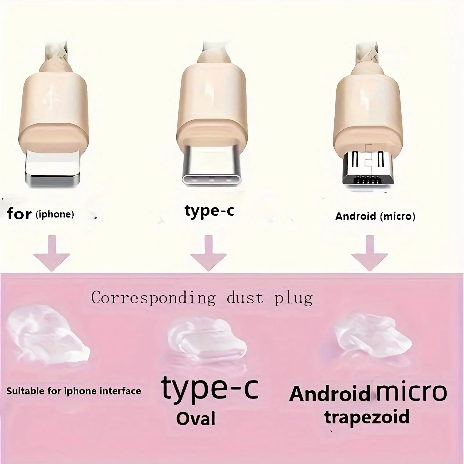 1PC For Phone/Type-C Interface Cute Pink Lily Of The Valley Phone Charm Flower Green Leaf Dust Plug DIY Accessories