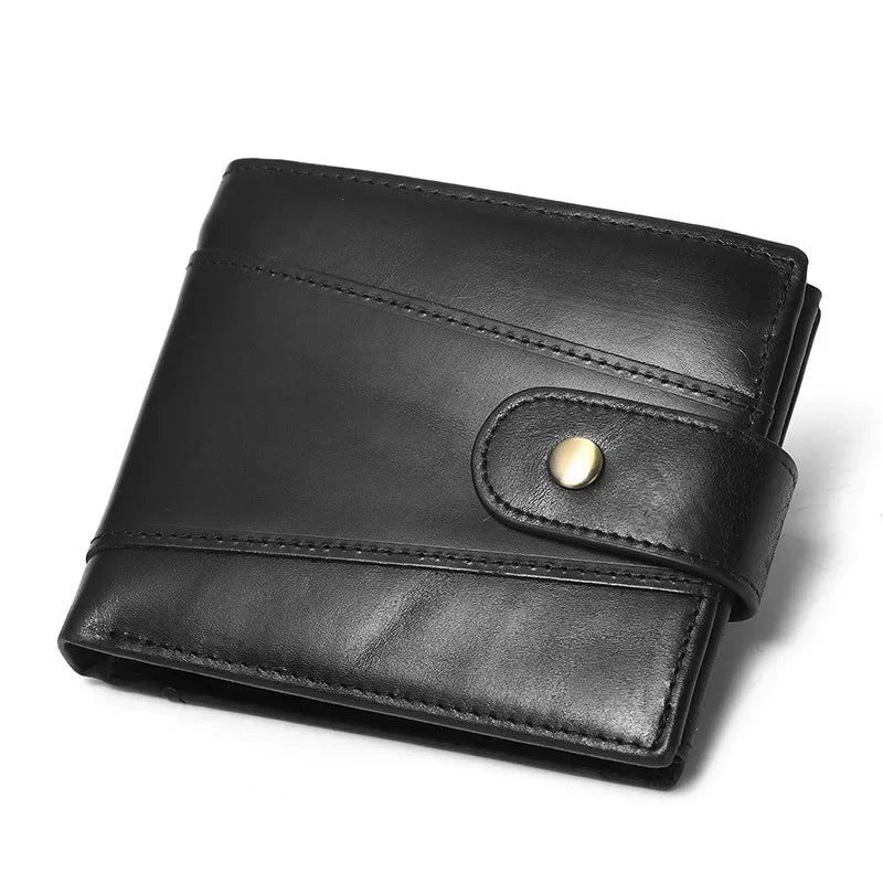 Classic Men's Genuine Leather Wallet Credit Card Holder RFID Coin Purse