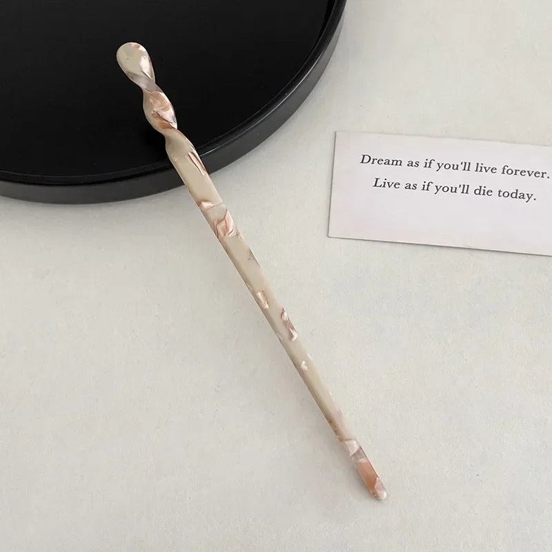 Chinese Style Hair Sticks Vintage Acetate Resin Chopstick Women Hairpins Clip Pin Headwear Wedding  Accessories