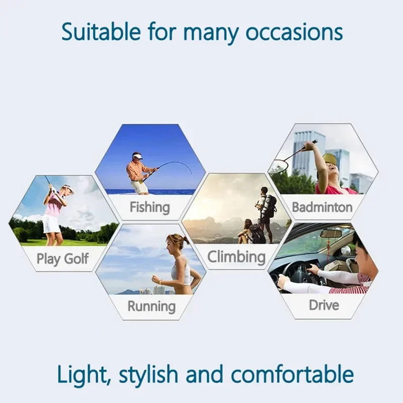 Fashion Arm Sleeves Summer Sun UV Protection Ice Cool Cycling Running Fishing Climbing Driving Arm Cover Warmers for Men Women
