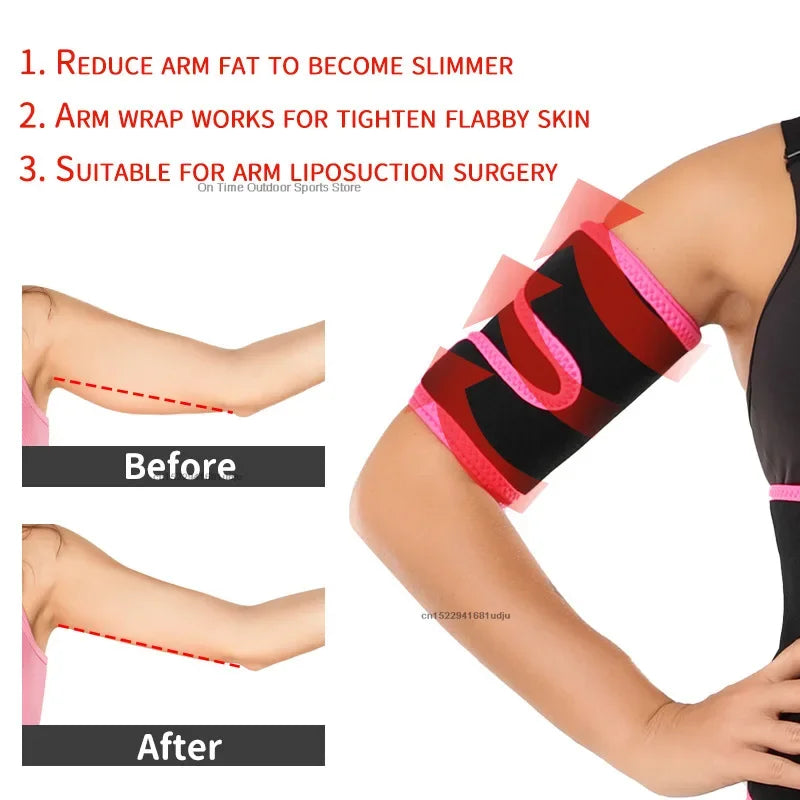 Arm Trimmers Sauna Sweat Bands Women Arm Slimmer Trainer Anti Cellulite Arm Shapers Weight Fat Reducer Loss Workout Body Shaper