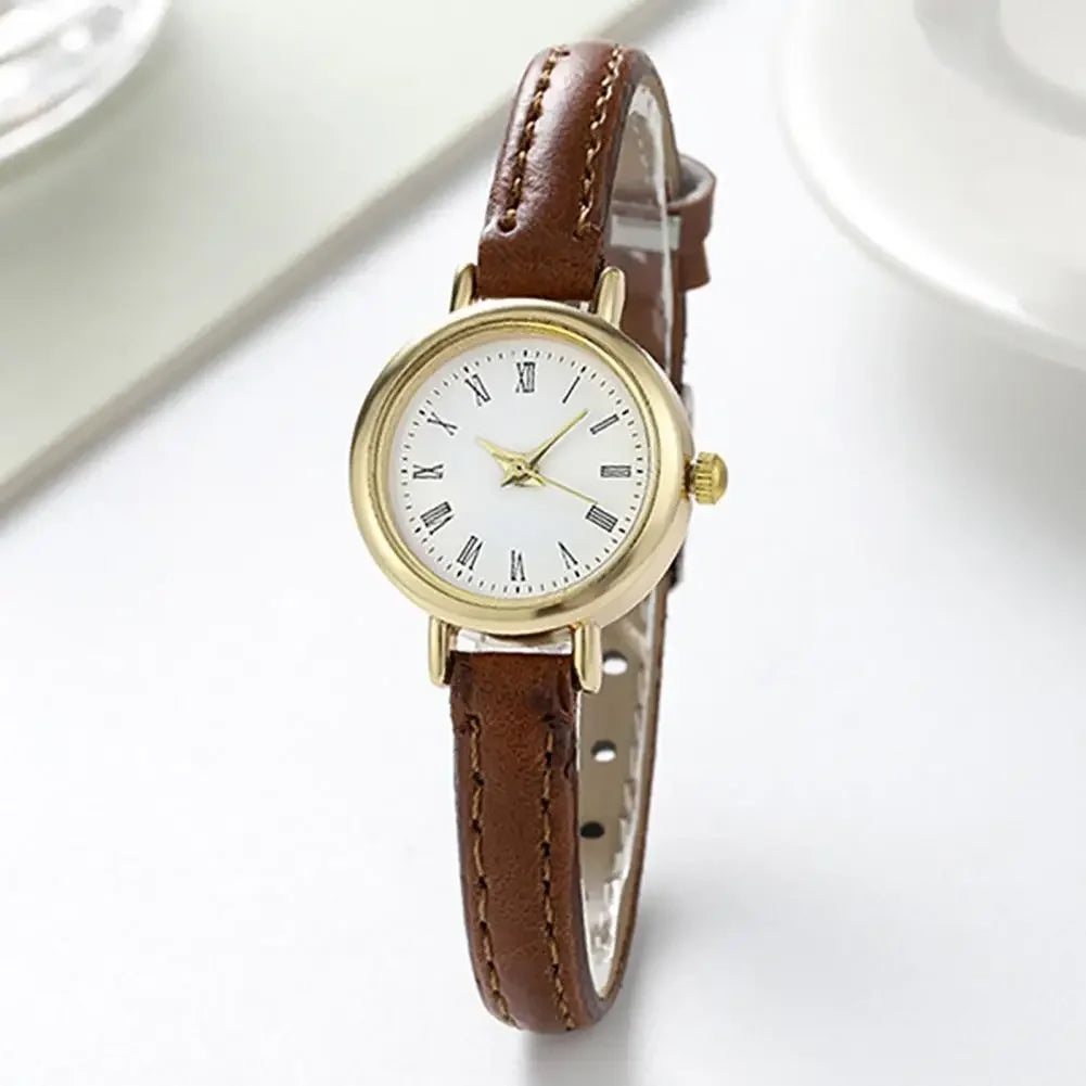 Lady Watch Accurate Thin Strap Delicate Vintage Ultra-small Dial Decoration Alloy Academy Style Quartz Watch Clothing Accessory