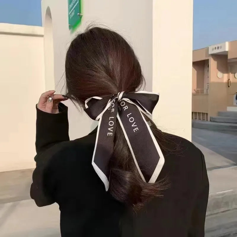 2024 New Luxury Brand Scarf Tarot Women Scarf Bag Hair Skinny Silk Scarves Design Foulard Neckerchief Headband For Ladies