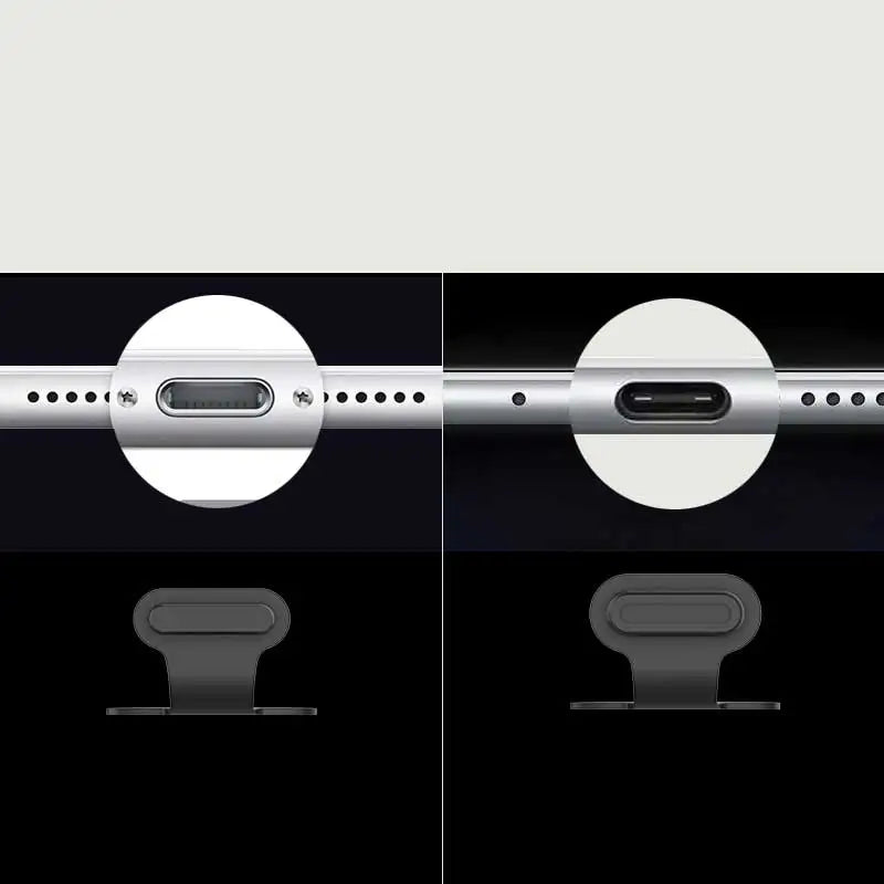 Type C Dust Plug Silicone Charging Port Stopper Cap Cell Phone Anti-dust Cover Charge Port Protector Earplug for IPhone 14 13 12
