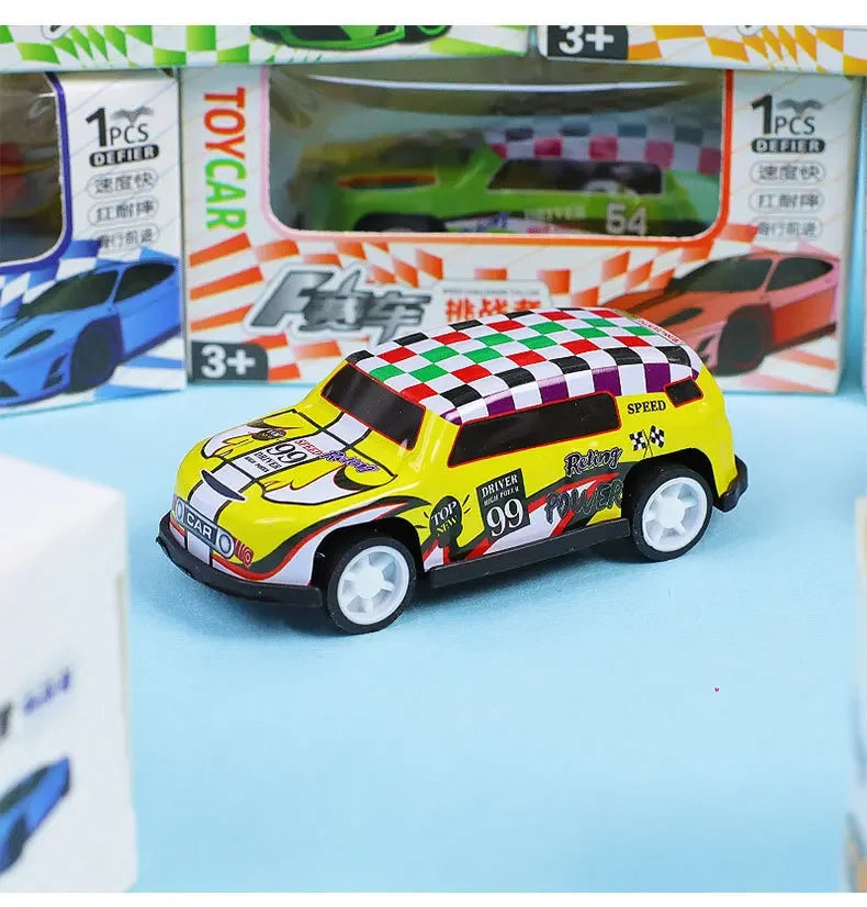 Children Stunt Car Model Alloy Body Pull Ejection Jumping Mini Cars Simulation Diecast Vehicle Collectible Toys for Kids Gift