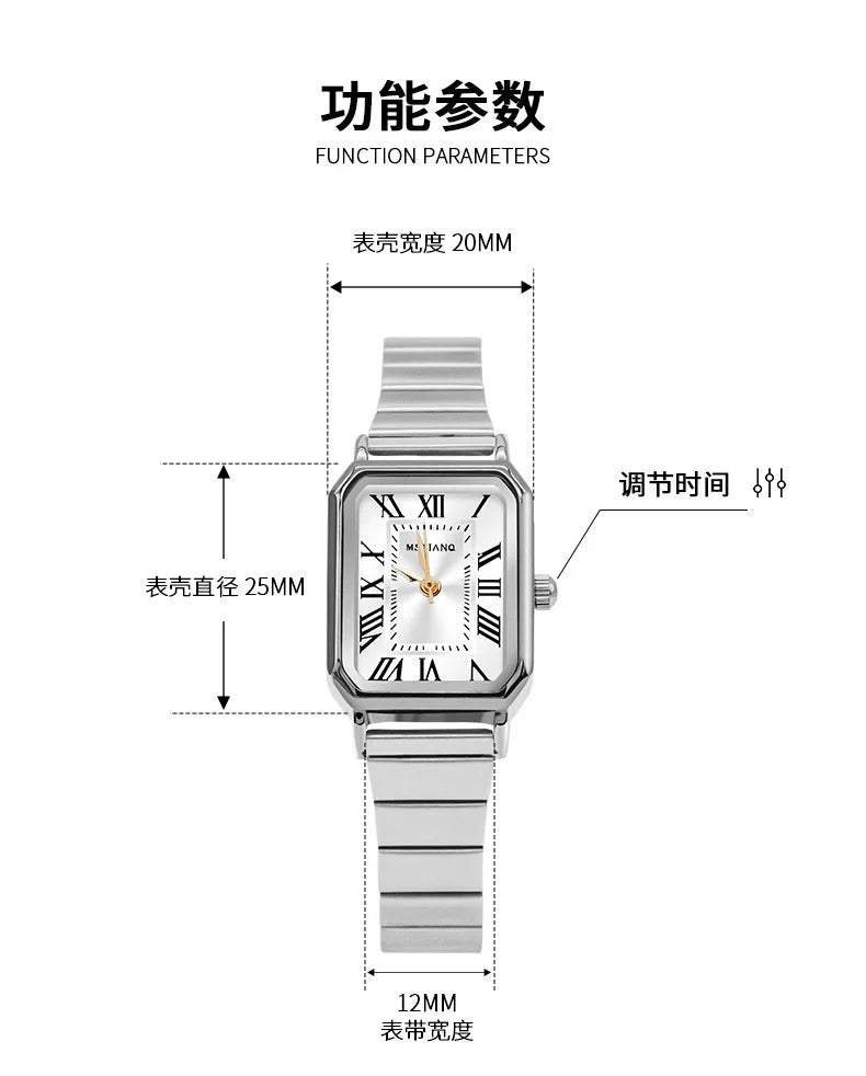 Brand Luxury Women Quartz Watch Casual Fashion Adjustable Stainless Steel Strap Wristwatch Ladies Gifts Watches Reloj De Mujer