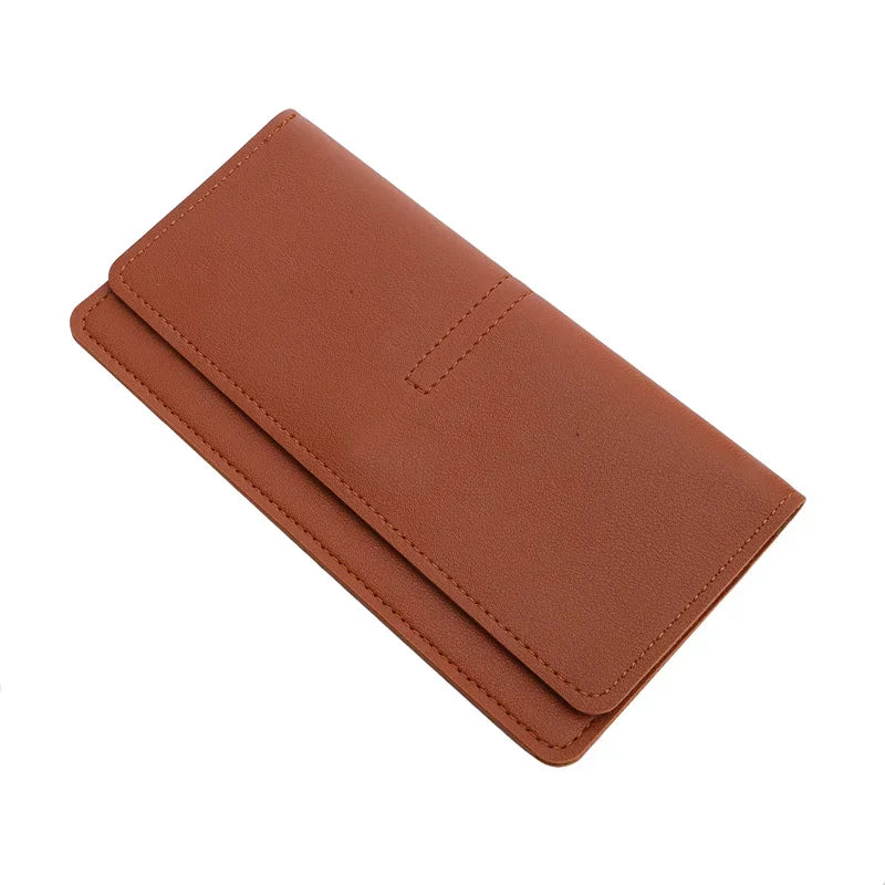 PU Leather Long Women Thin Wallets Large Capacity Female Coin Purses Hasp Clutch ID Credit Multi-Card Holder Money Bag Clip