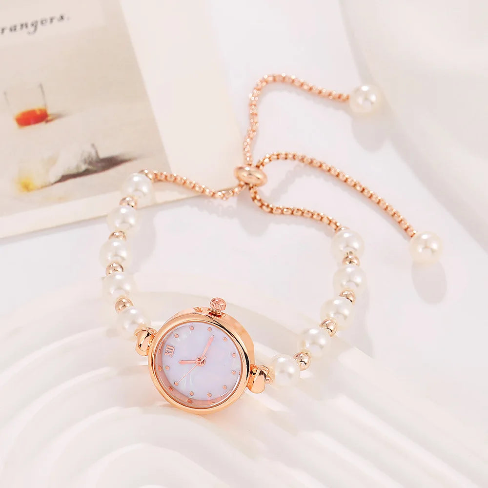 New Elegant Watch for Women Rhinestone Inlaid for Clover Lady Watches Oval Fashion Quartz Wristwatch Bracelet Clocks Reloj Mujer
