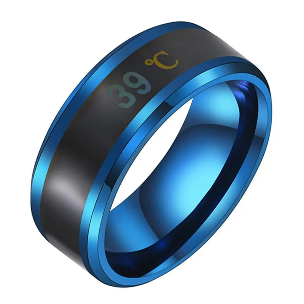 New Smart Temperature Ring Fashion Smart Stainless Steel Classic Wedding Couple Modern For Women Men Waterproof Rings jewelry