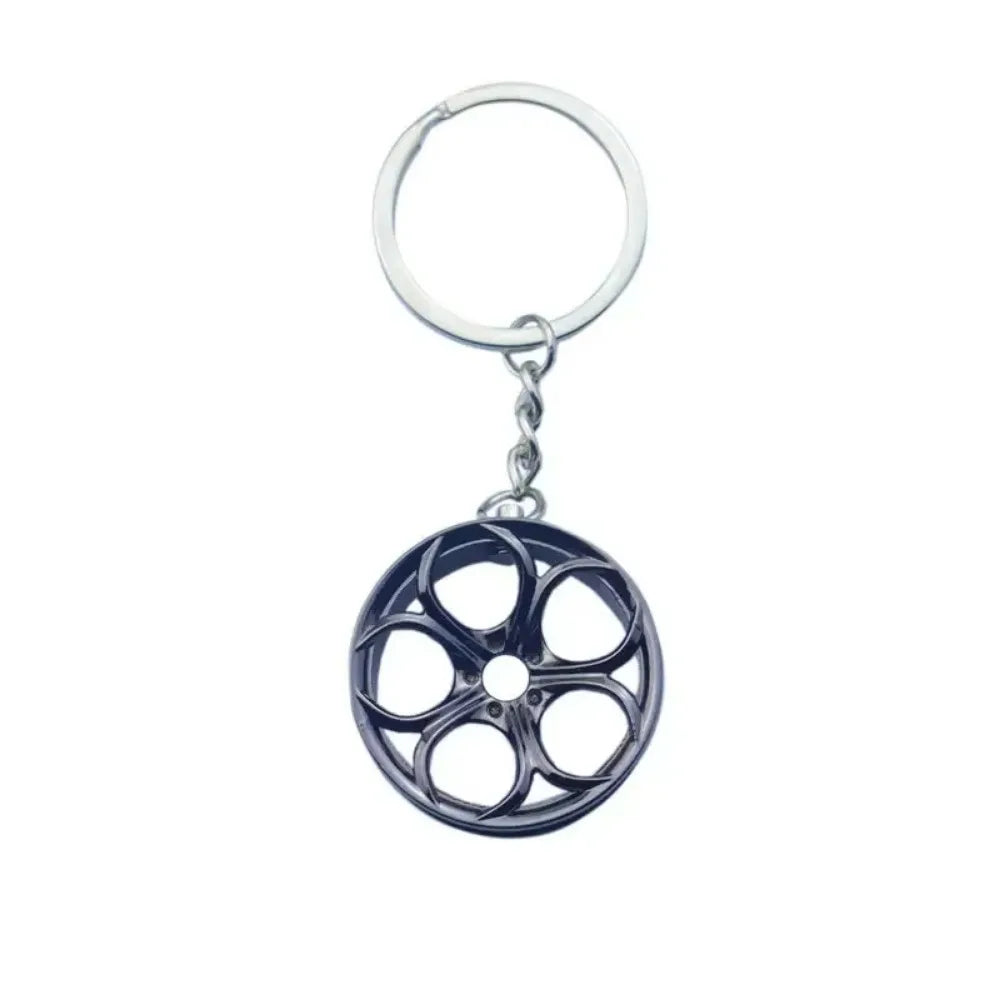 Creative Mini Auto Parts Car Wheel Keychain Auto Enthusiast Metal Keyring Accessories Key Ring Chain for Men Woman Lover Gift