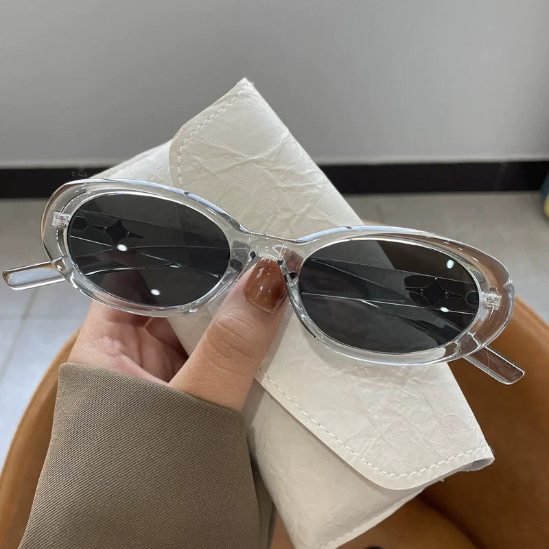 Popular Women's Sunglasses 2024  NEW Sunglasses Unique Oval Sun Glasses Men Goggle Shades Mirror Colorful Y2K Fashion Eyewear