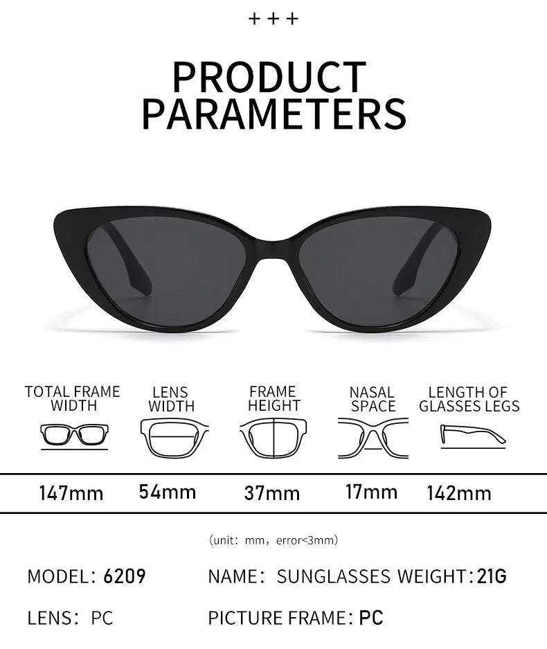 Vintage Cat Eye Women Sunglasses Vintage Small Frame Sun Glasses for Men Luxury Brand Design Outdoor Eyewear UV400