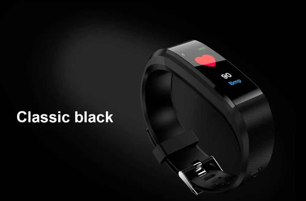 Smart Watch 115Plus Bracelet Heart Rate Blood Pressure Band Fitness Tracker Smartwatch Bluetooth Wristband