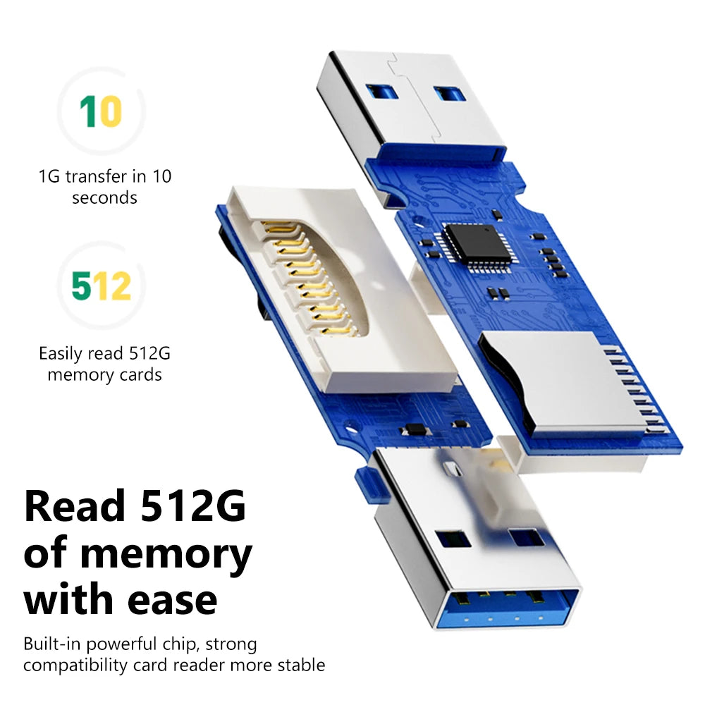 2in 1 USB 3.0 Card Reader USB2.0 To SD TF Memory Card Adapter For PC Laptop Accessories Flash Drive Card Reader Smart Cardreader