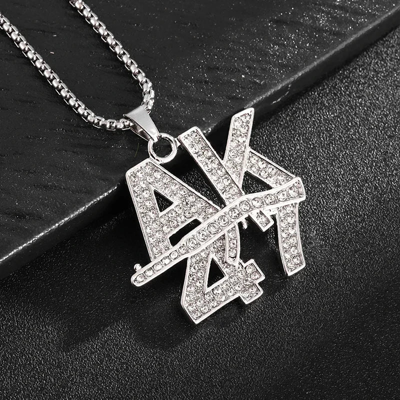 Classic Fashion Punk High Quality Metal Male and Female Hip-hop Pendant Necklace Slip Chain Jewelry