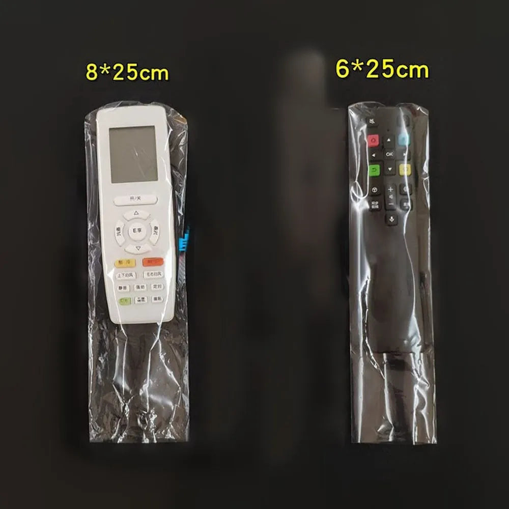 6x25 8x25 Transparent Heat Shrink Film Bag for Smart TV Box Remote Control Waterproof Dustproof Protective Cover Protector Case